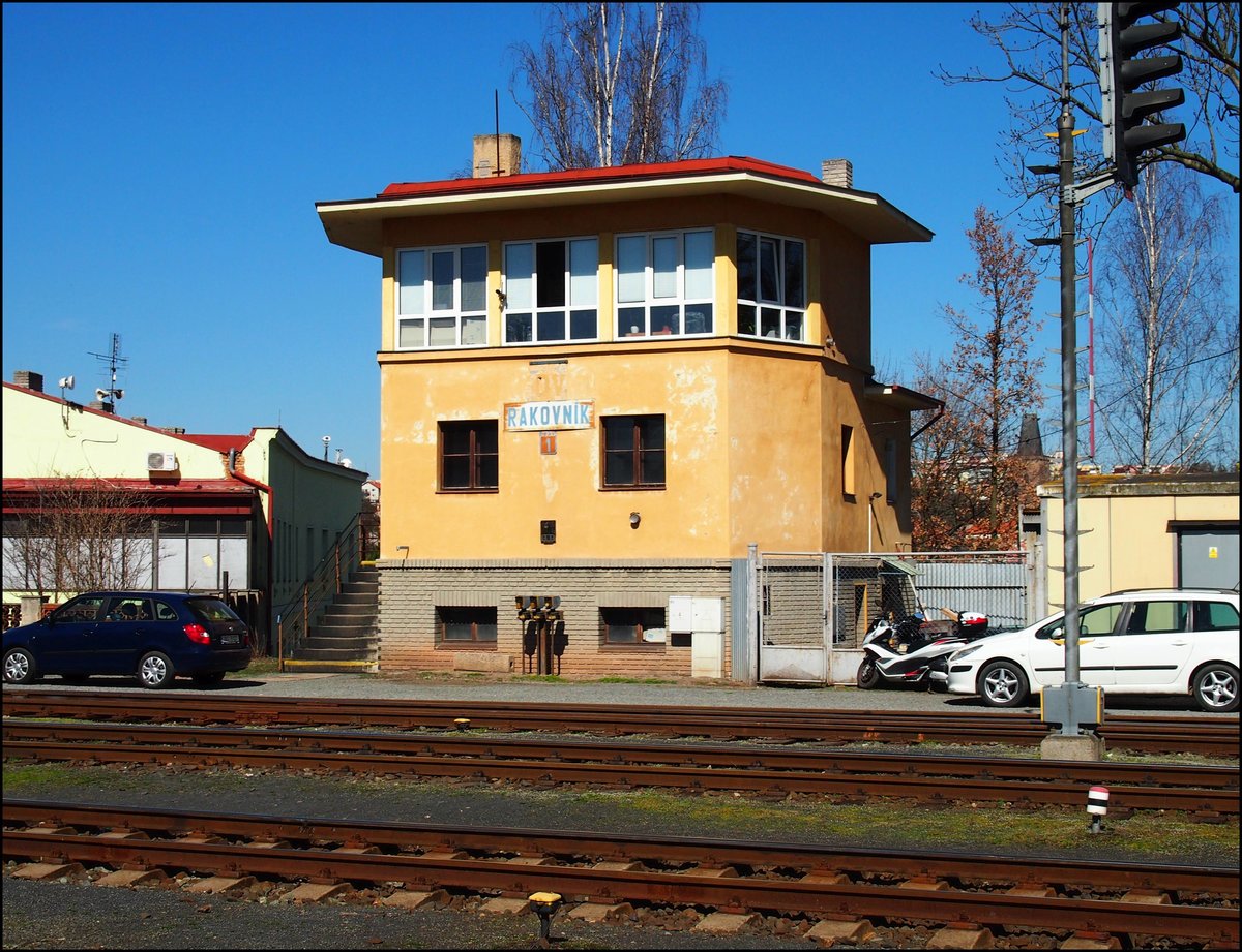 Das Stellwerk Nr.1 am Bahnhof Rakovník 28. 3. 2017