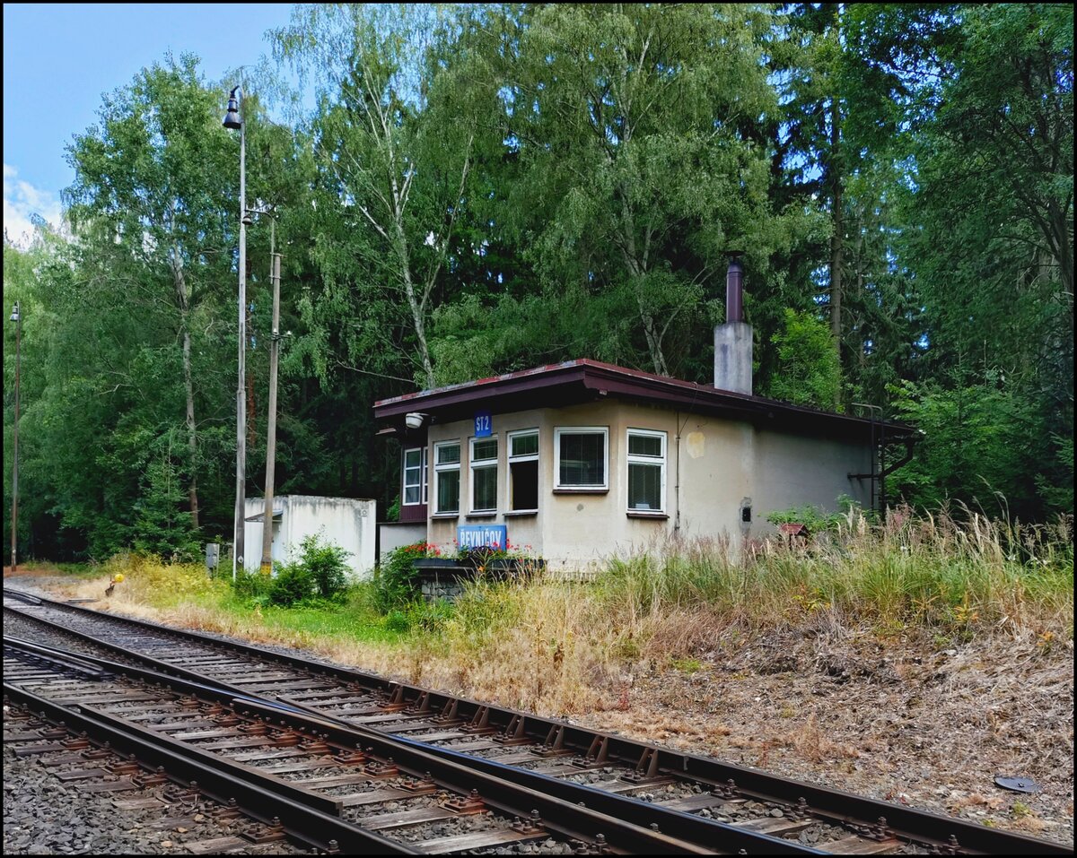 Das Stellwerk Nr.2 am Řevničov am 12. 7. 2026
