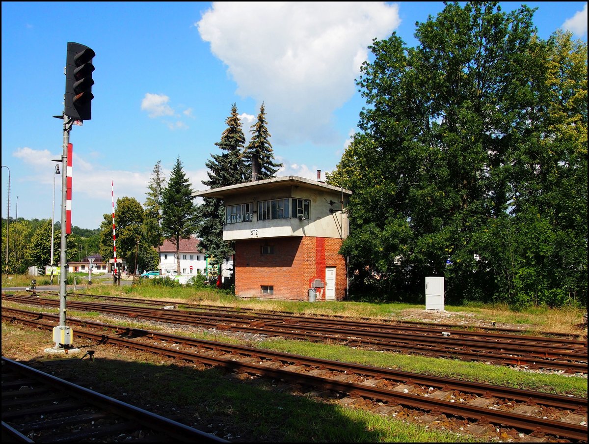 Das Stellwerk Nr.2 am Bhf. Sušice 17. 7. 2018