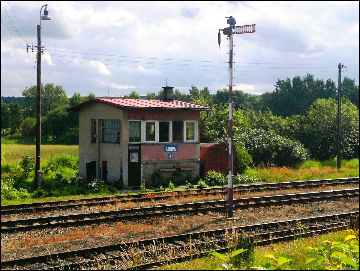 Das Stellwerk Nr.2 am Bhf. Krupá 26. 6. 2011.