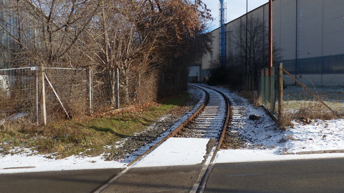 Das Verbindungsgleis zwischen Erfurt Nord und Erfurt Ost am 17.01.2017.