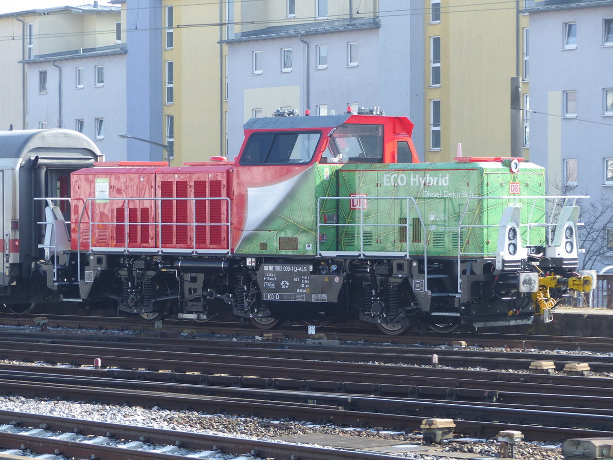 DB 1002 009 am 21.02.2018 beim rangieren in Nürnberg Hbf.
