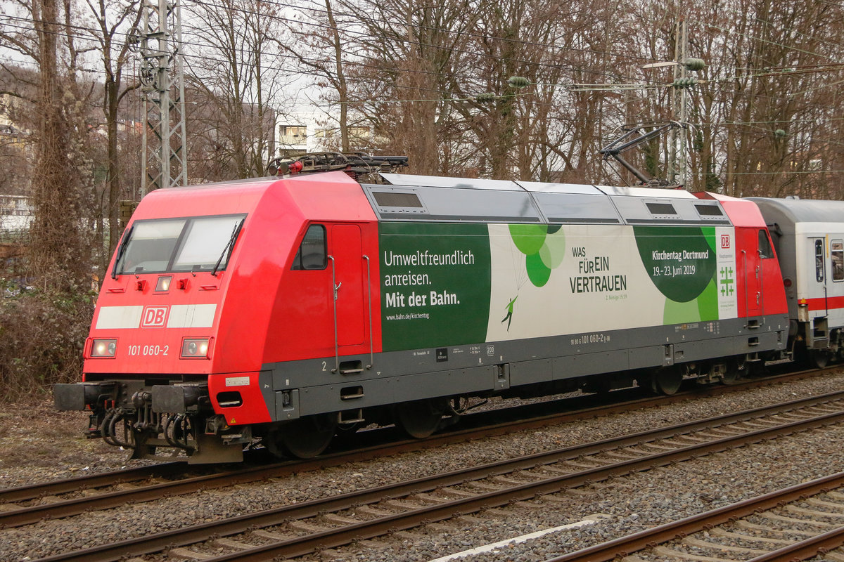 DB 101 060-2  Kirchentag  in Wuppertal, Februar 2019.