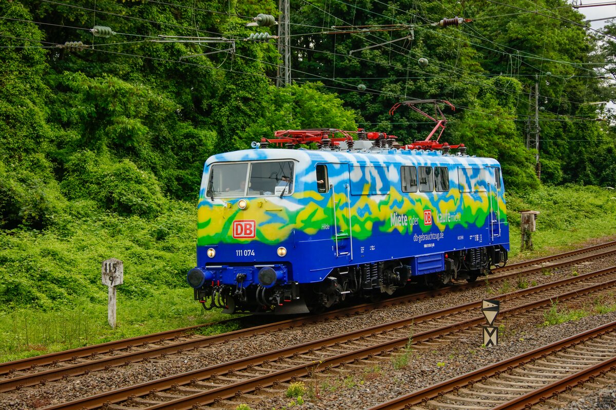 DB 111 074  Hilde  in Wuppertal, Juni 2022.
