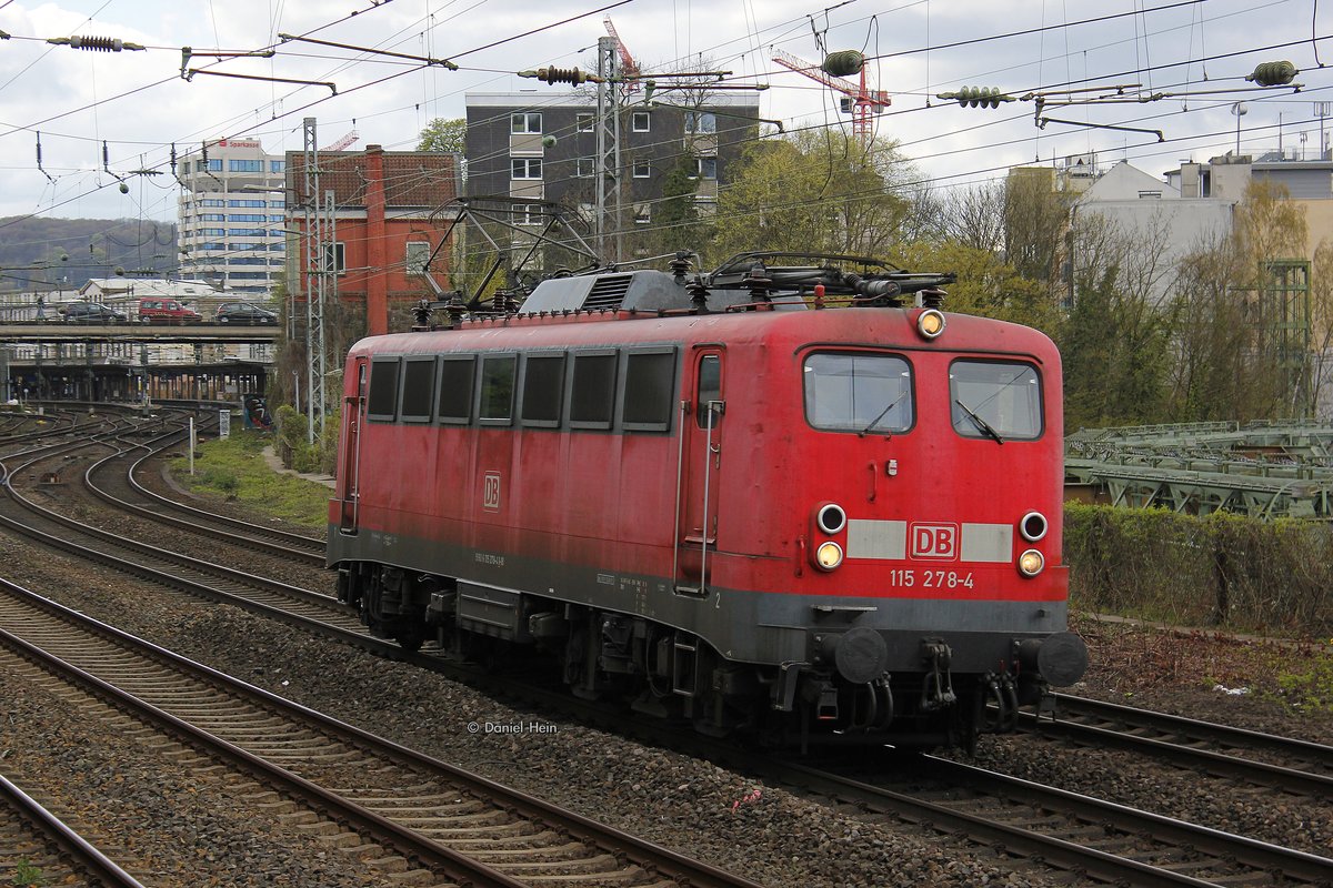 DB 115 278-4 in Wuppertal, April 2016.
