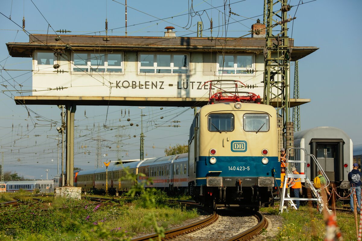 DB 140 423-5 im DB Museum Koblenz L�tzel, September 2024.