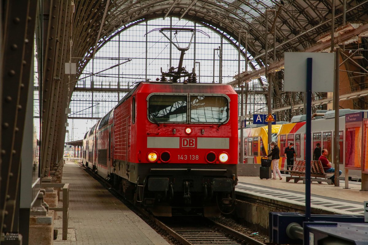 DB 143 138 in Frankfurt Hbf, August 2020.