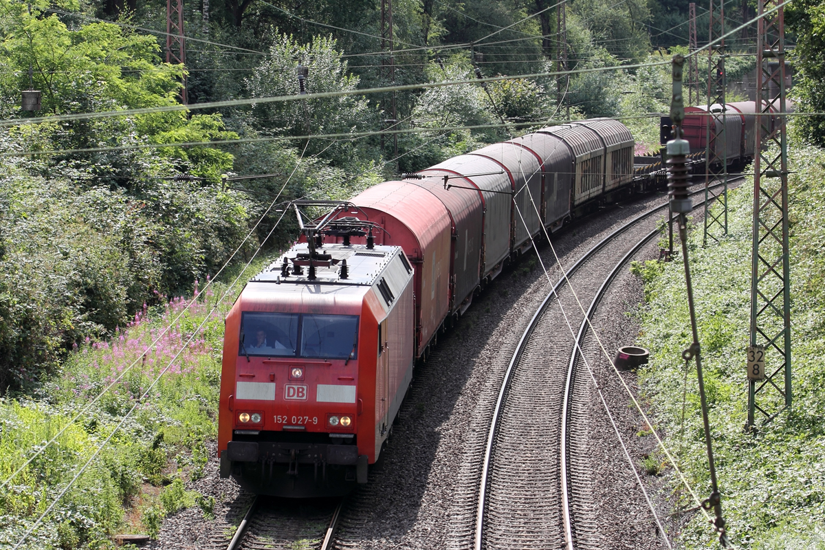 DB 152 027-9 auf der Hamm-Osterfelder Strecke in Recklinghausen 9.7.2019