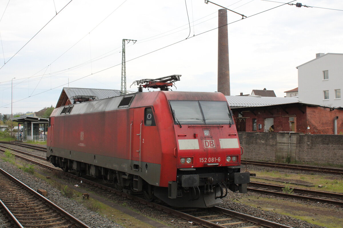 DB 152 081-6 am 05.05.2023 in Bebra.