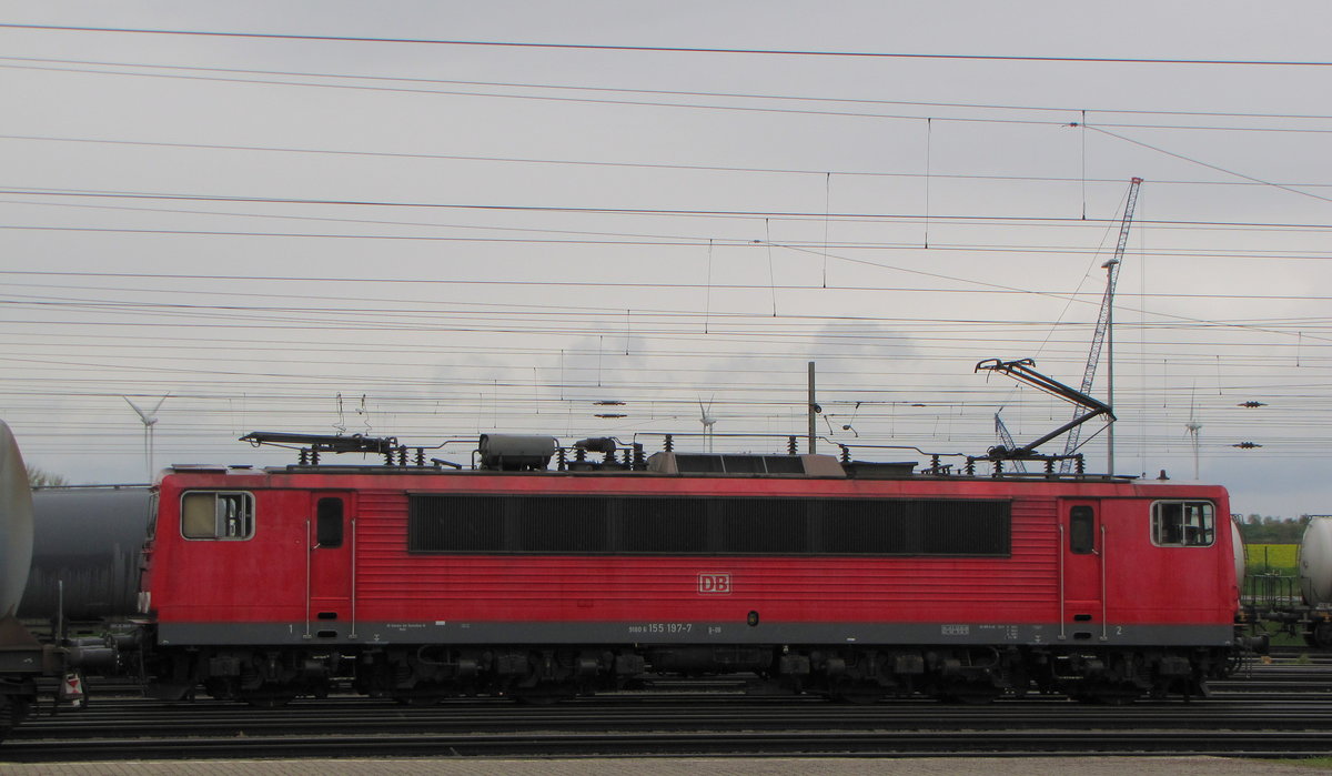 DB 155 197-7 am 16.04.2016 in Großkorbetha.