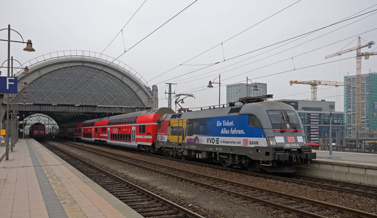 DB 182 016 als S1  31745  nach Schöna, Dresden Hbf, 26.03.2015