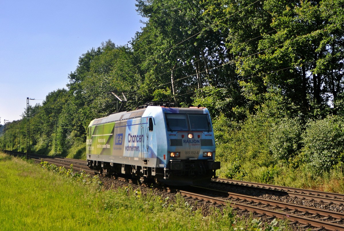 DB 185 152  K+S  auf Leerfahrt Richtung Bremen am 03.07.14 zwischen Leckermhle und Bohmte.