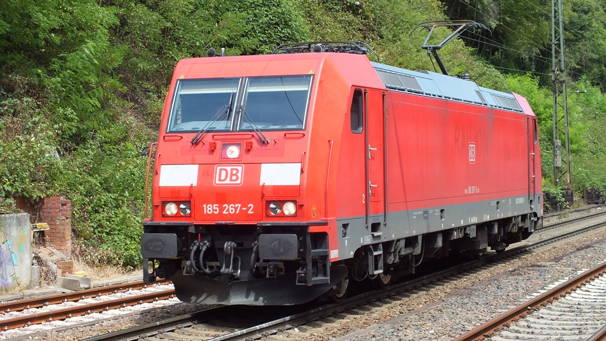 DB 185 267-2 in Saarbrücken-Jägersfreude, den 01.08.2015.Gruß an den Lokführer!!!