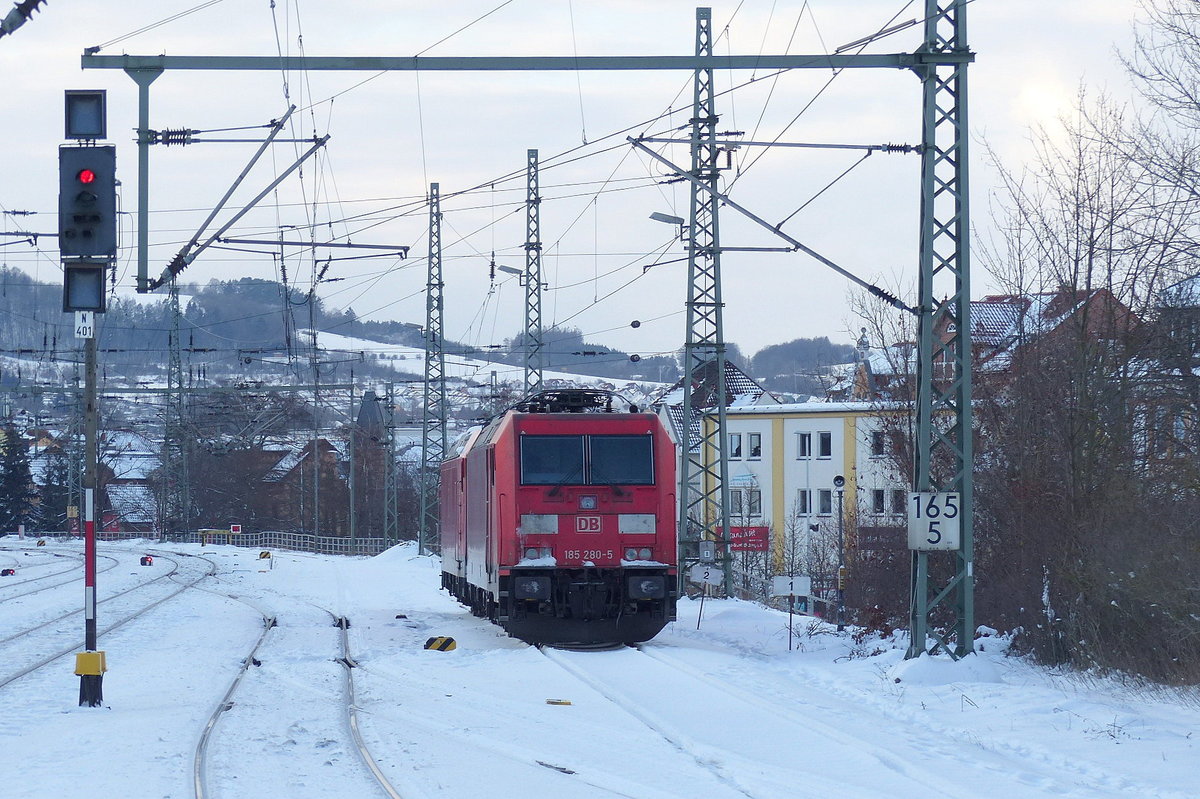 DB 185 280-5 am 11.02.2021 in Eisenach.