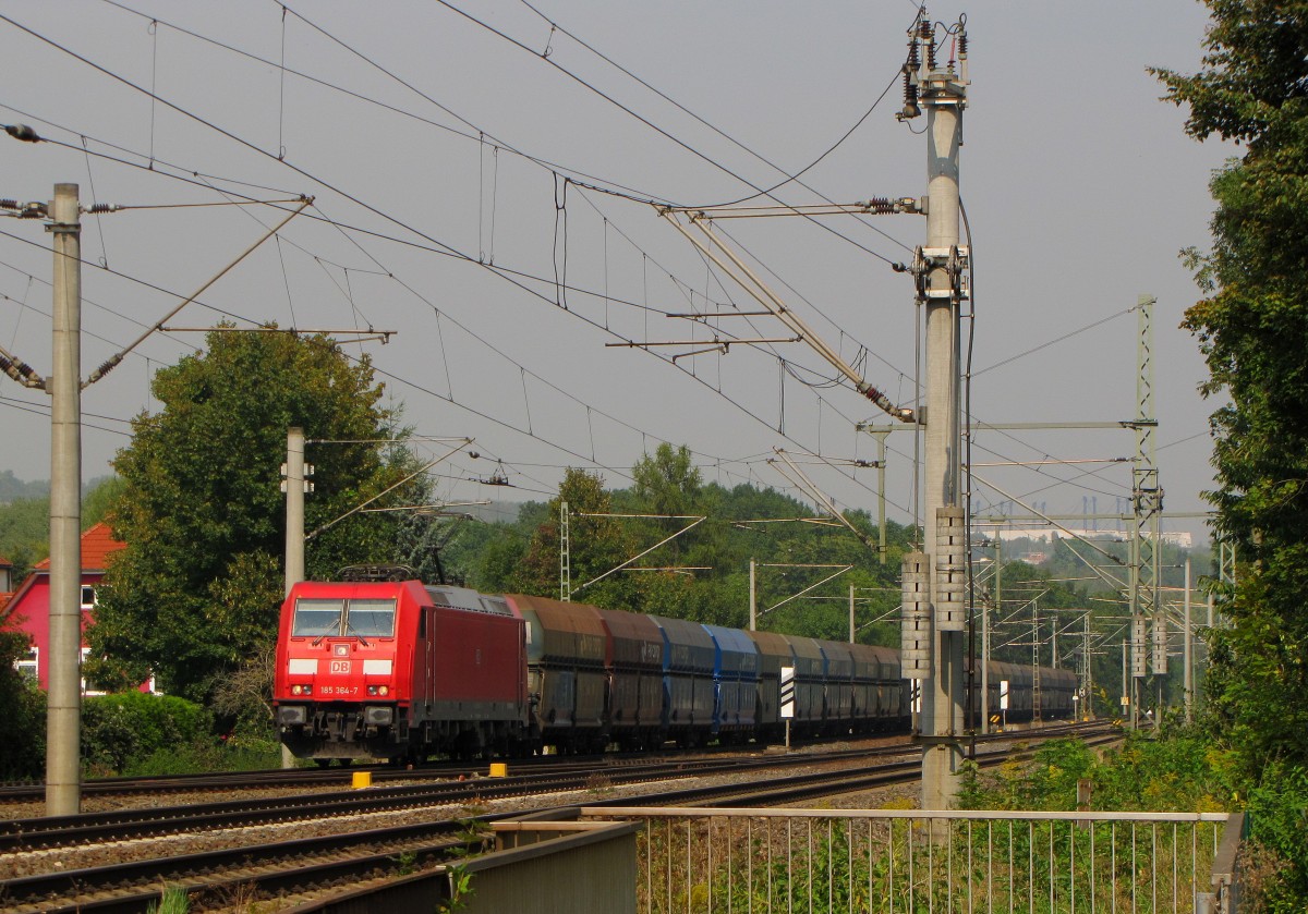 DB 185 364-7 mit PKP Kohlewagen Richtung Eisenach, am 05.09.2014 in Erfurt-Bischleben.
