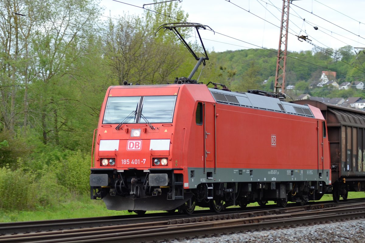 DB 185 401 bei Kreiensen Richtung Süden. 09.05.2017.