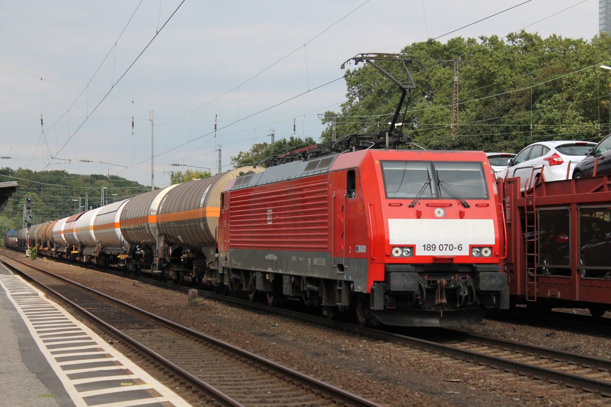 DB 189.070 mit Gemischtem Gterzug in Kln West am 27.8.2013