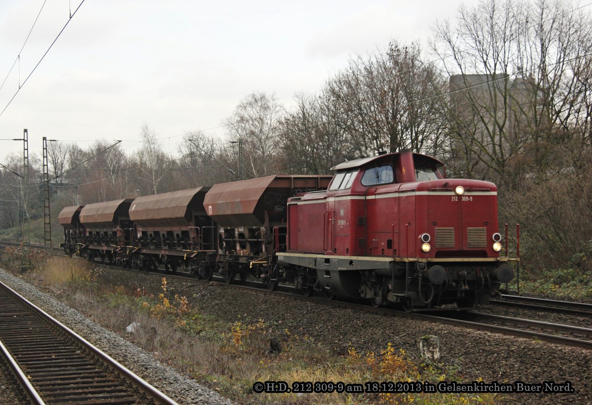 DB 212 309-9 in Gelsenkirchen Buer Nord, Dezember 2013.