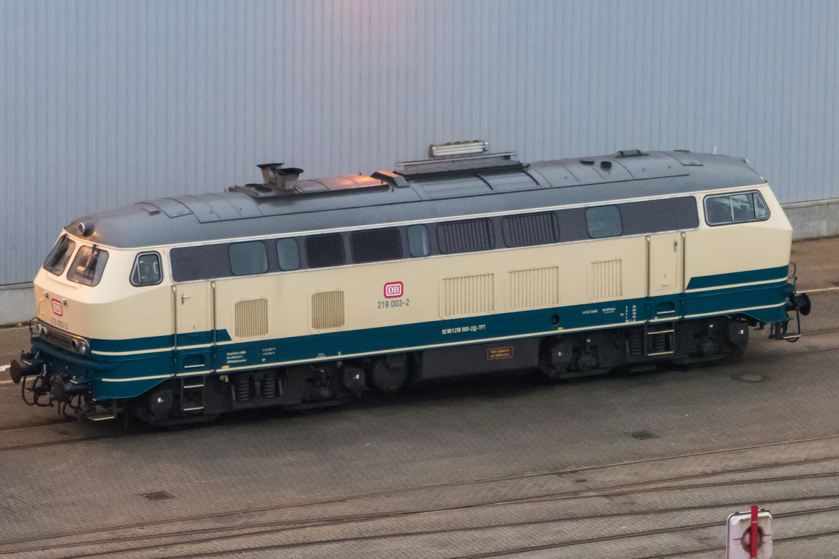 DB 218 003-2 - 
Voit GmbH Kiel - Aufgenommen 29.01.2020
