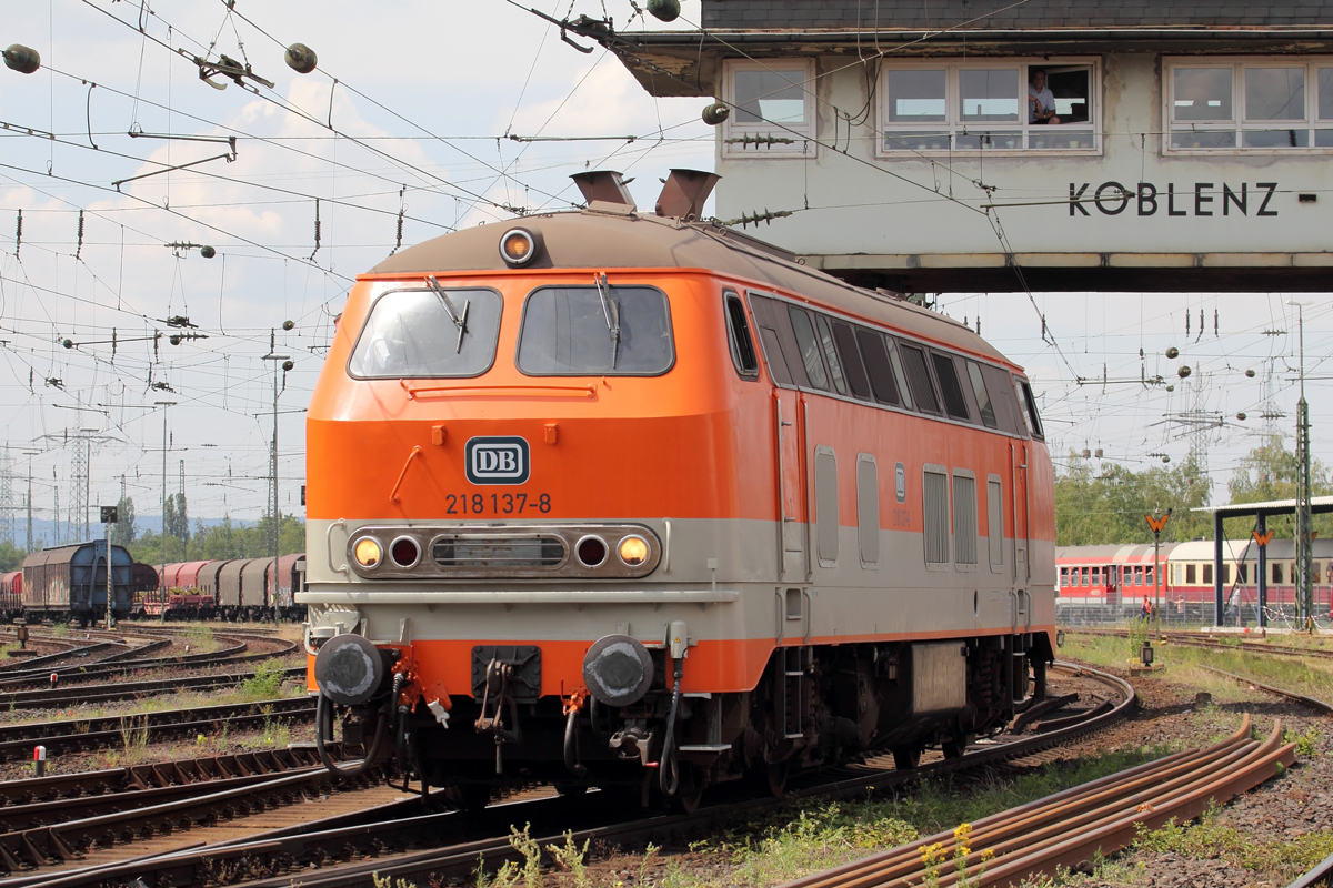 DB 218 137-8 im DB Museum Koblenz-Lützel 22.6.2019