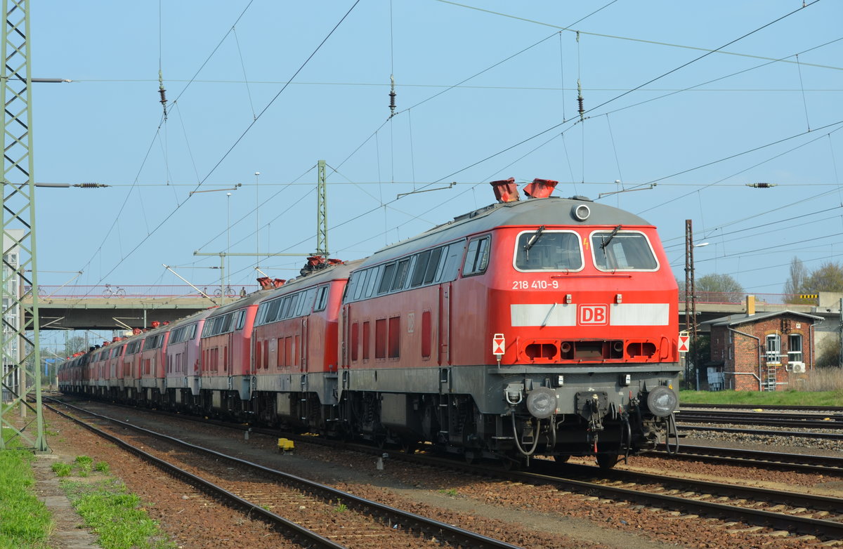 DB 218 410-9 abgestellt Stillstandsmanagment Leipzig Engelsdorf 09.04.2019 09.04.2019