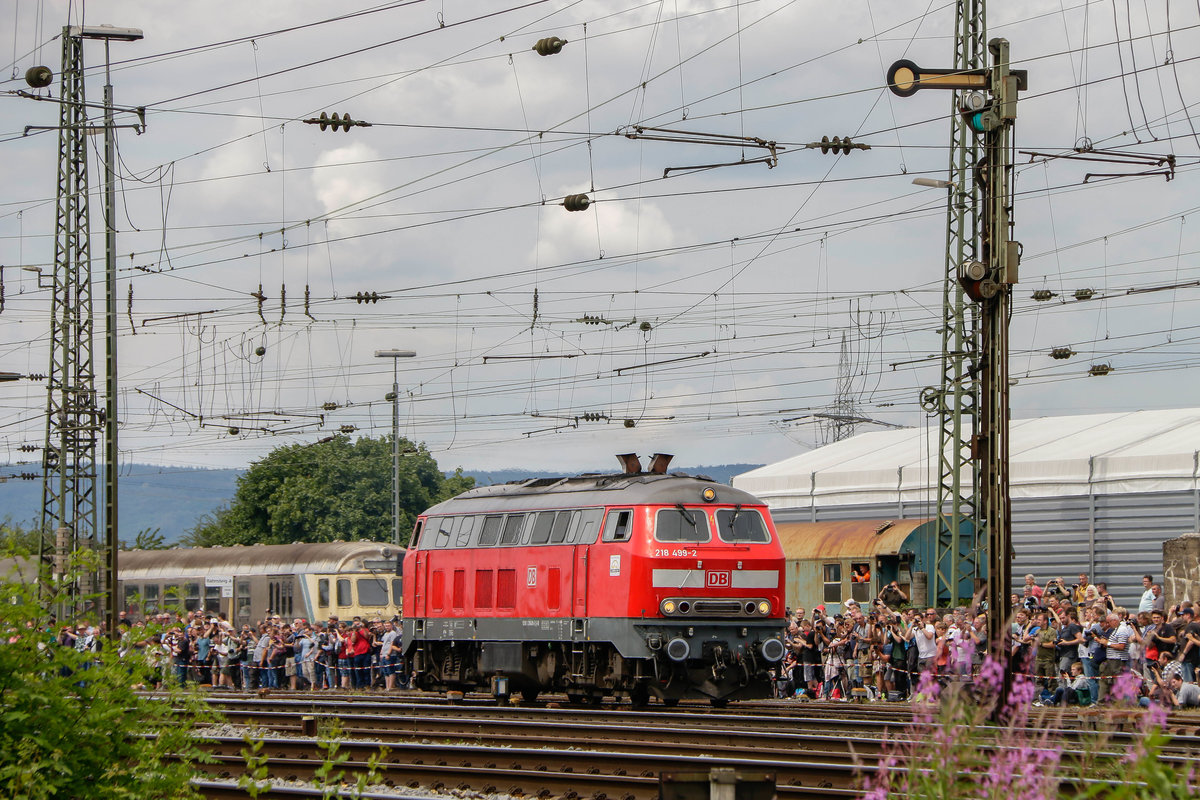 DB 218 499-2 im DB Museum Koblenz, am 16.06.2018.