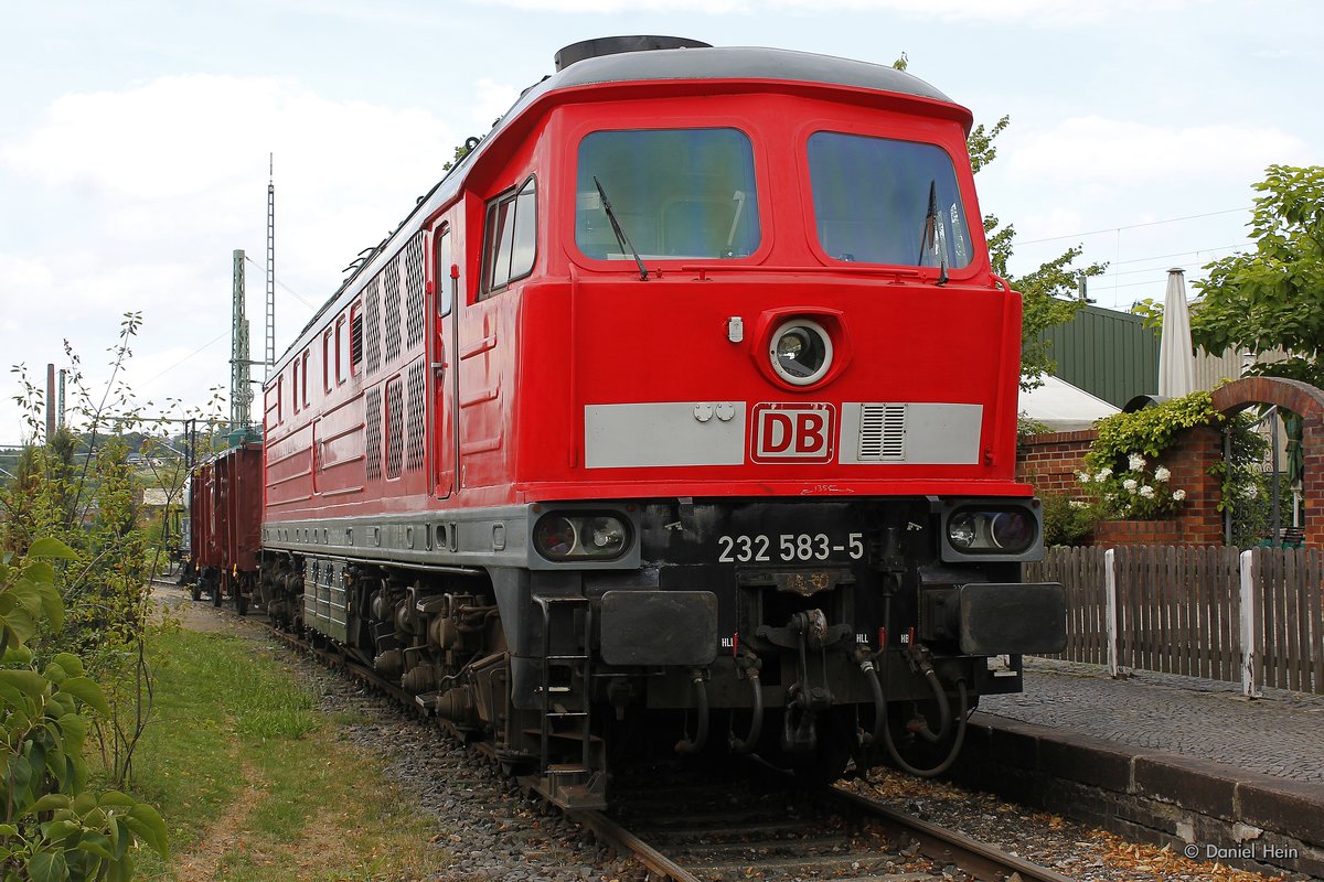 DB 232 583-5 Ludmilla zu Gast bei der Hespertalbahn in Essen Kupferdreh, Juli 2015.