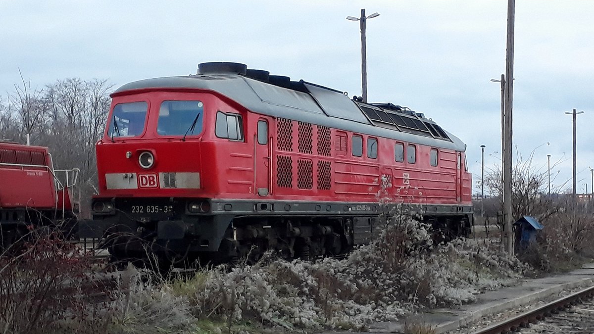DB 232 635-3 am 27.12.2019 in Erfurt Gbf.