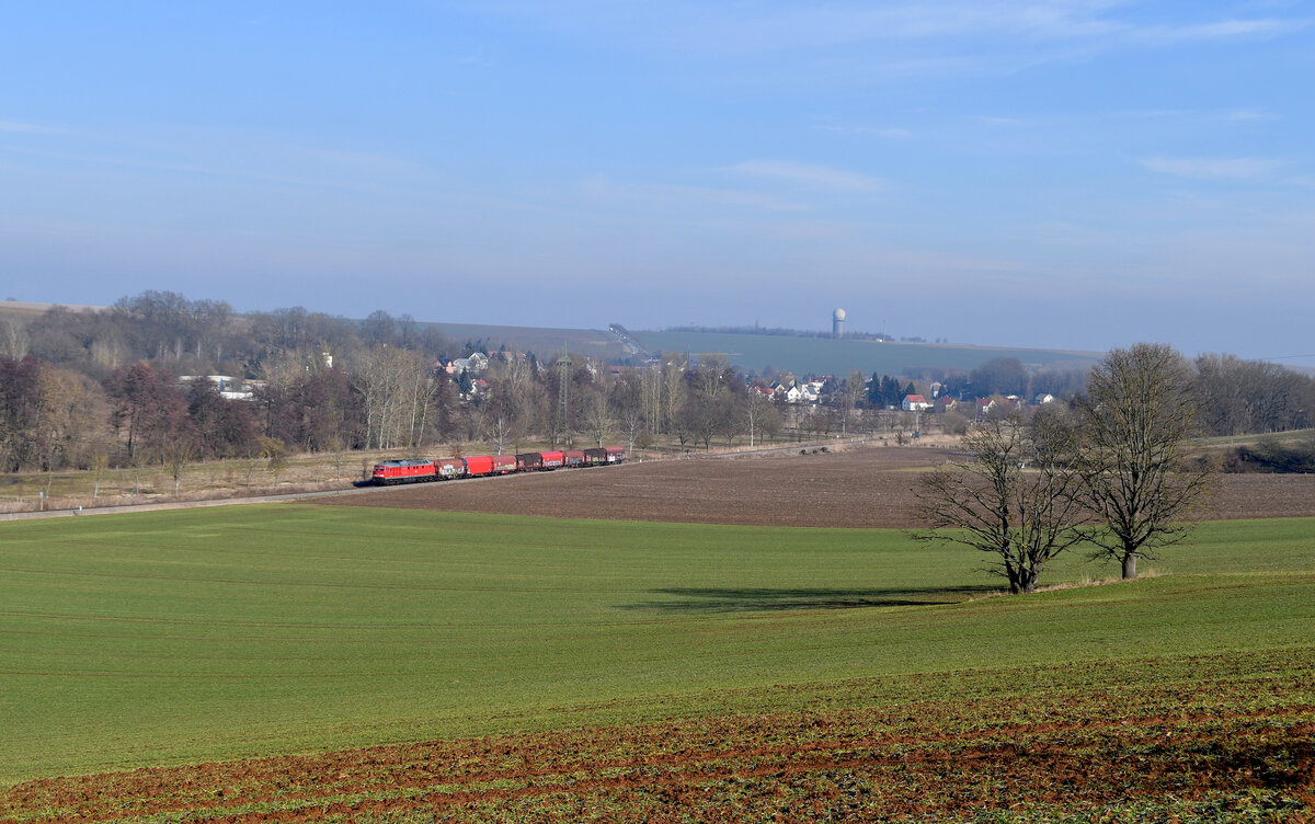 DB 233 636 mit EZ 93229 Leipzig-Engelsdorf - Gera Gbf am 20.Februar 2026 bei Zschernitzsch 