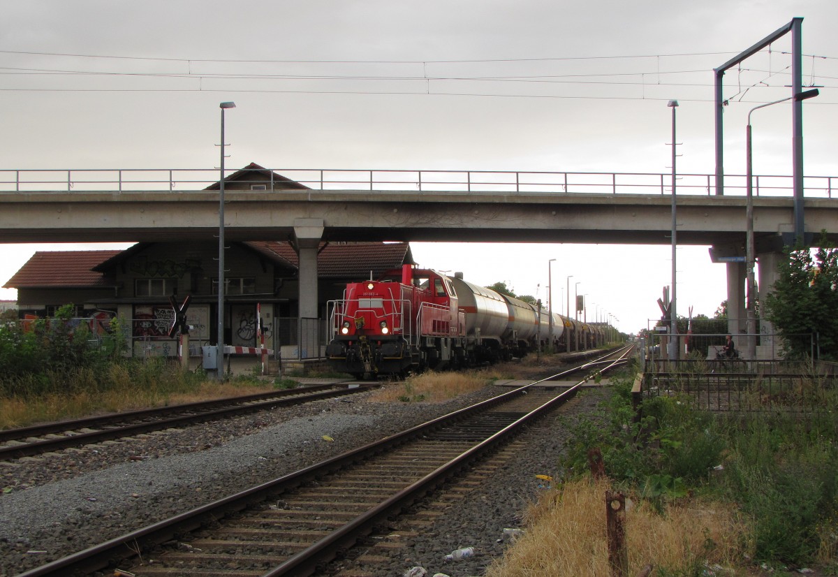DB 261 062-4 mit dem EK 55199 von Ebeleben nach Erfurt Gbf, am 09.07.2015 in Erfurt Nord.