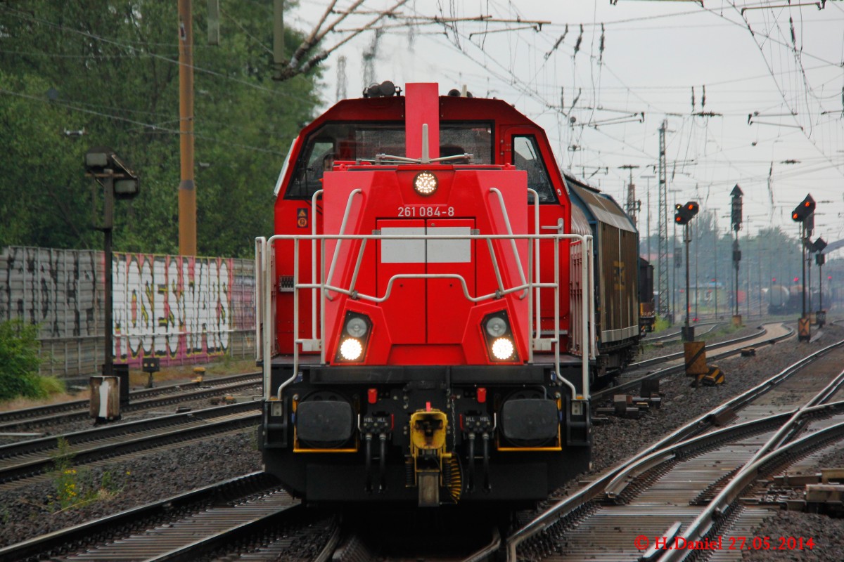 DB 261 084-8 in Hannover Linden Fischerhof, Mai 2014.