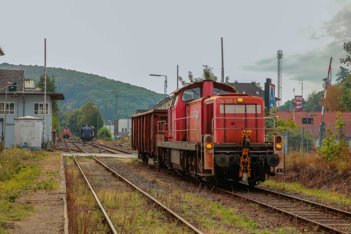 DB 294 807-3 mit Übergabe in Ennepetal, August 2020.