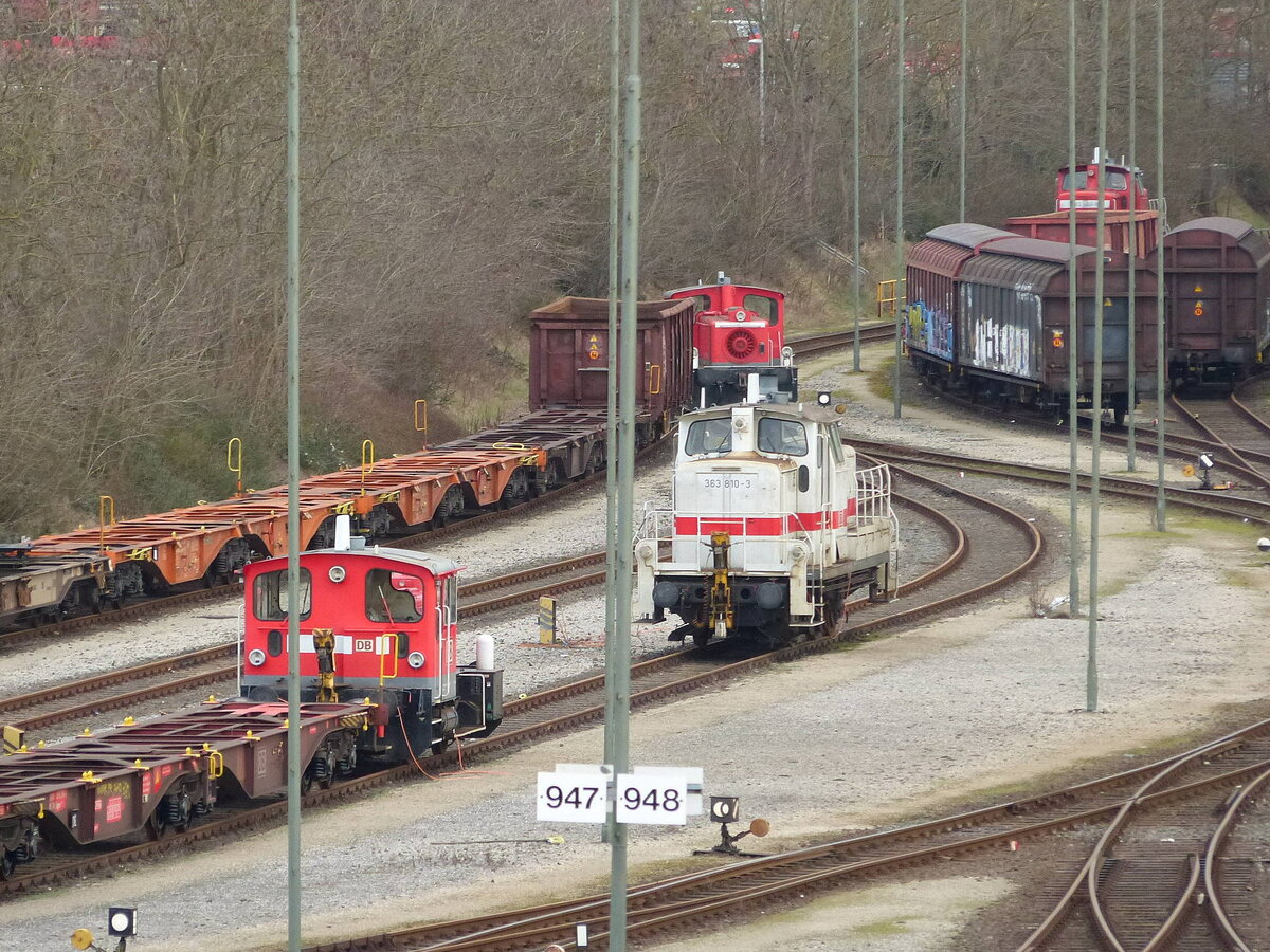 DB 363 810-3 am 14.02.2022 in Maschen Rbf.