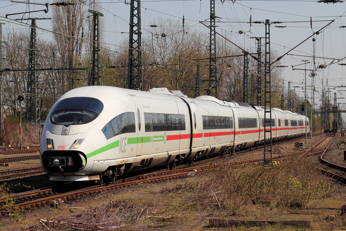 DB 406 510-8 ICE nach Amsterdam in Emmerich 6.4.2020