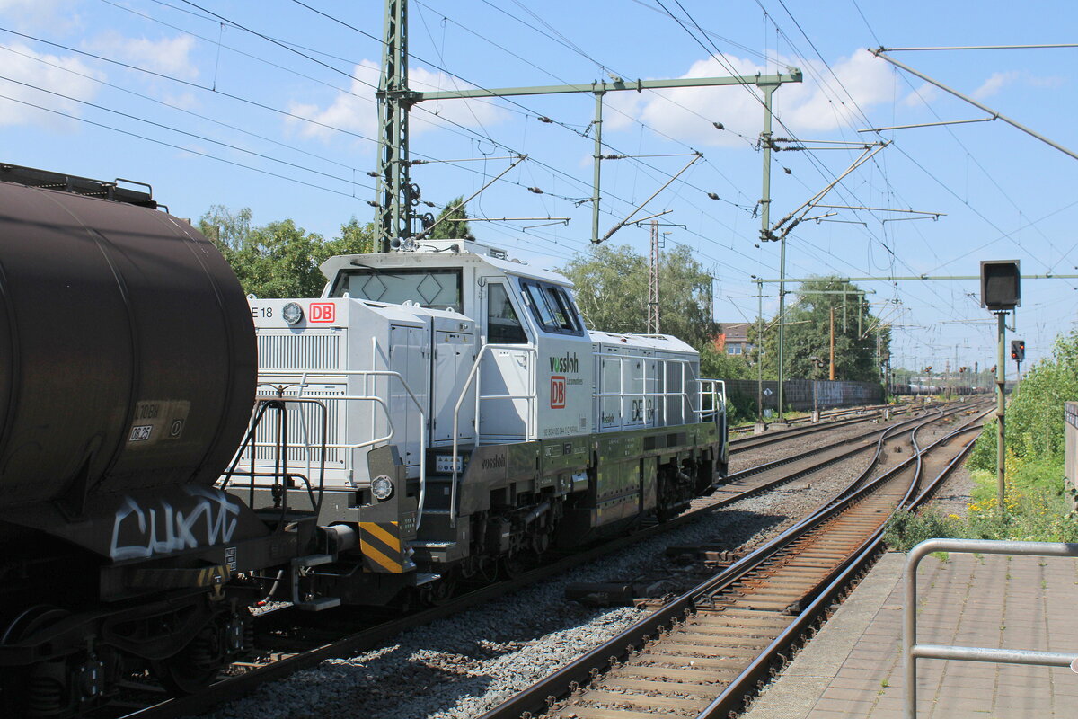 DB 4185 044 (92 80 4185 044-9 D-NRAIL) mit Kesselwagen Richtung Seelze, am 11.07.2023 in Hannover-Linden Fischerhof.