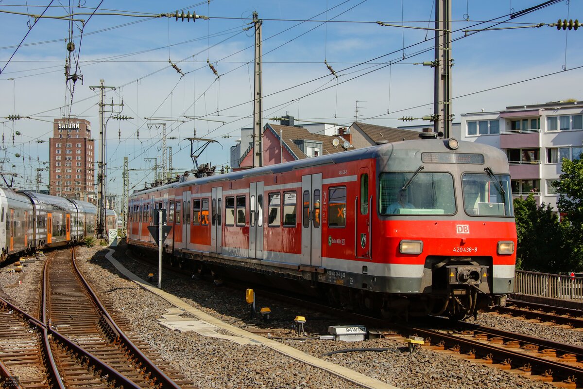 DB 420 436-8 S-Bahn Köln als S12 in Köln Hbf, Juni 2022.