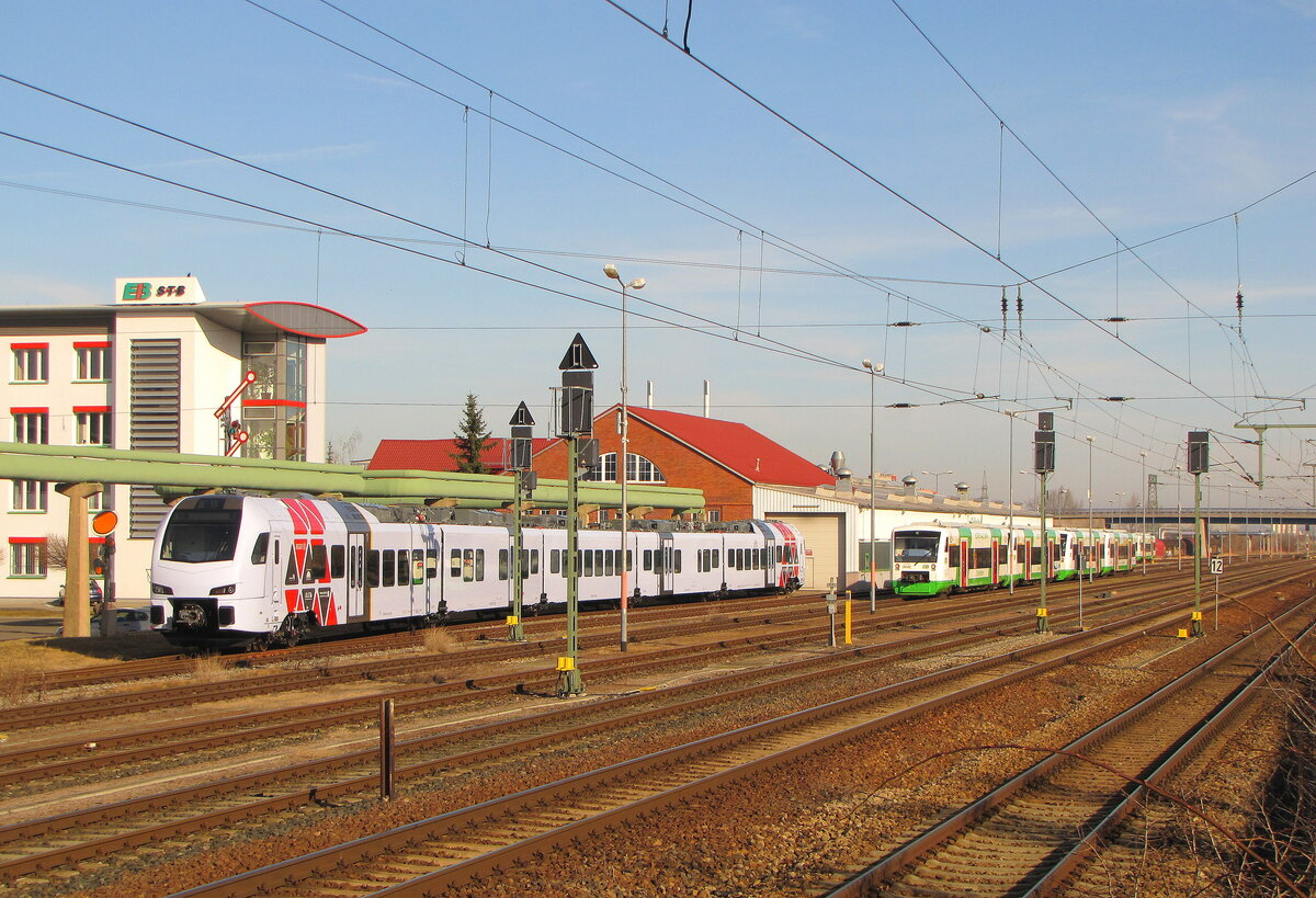 DB 429 126-6 am 08.03.2015 bei der Erfurter Bahn in Erfurt Ost.