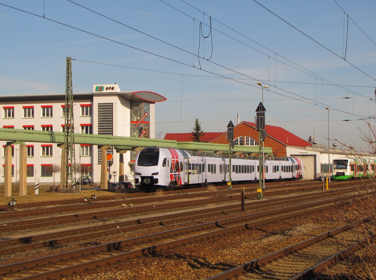 DB 429 126-6 am 08.03.2015 abgestellt vor dem Bw der Erfurter Bahn in Erfurt Ost.