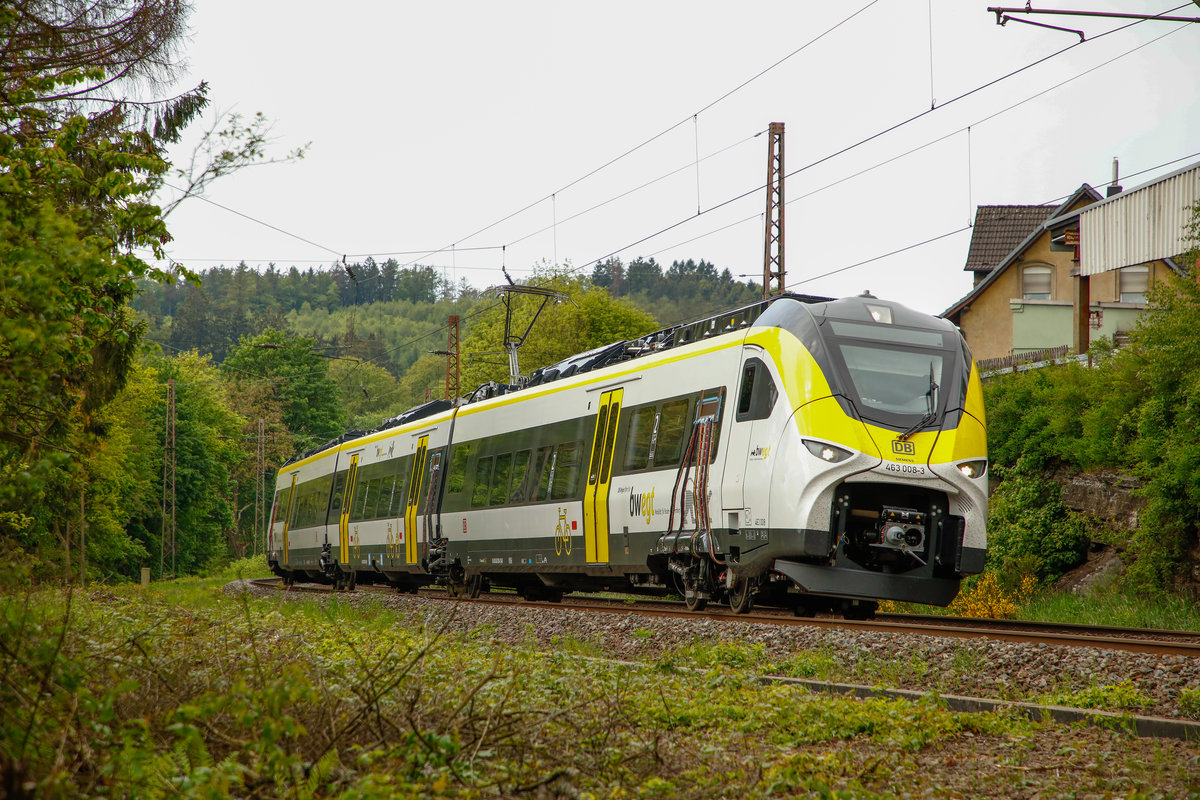 DB 463 008-3 Mireo bwegt auf Testfahrt in Ennepetal, am 18.05.2019.
