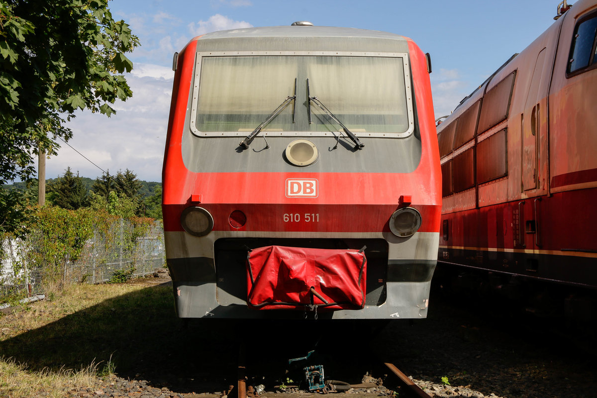 DB 610 511 im DB Museum Koblenz, Juni 2018.