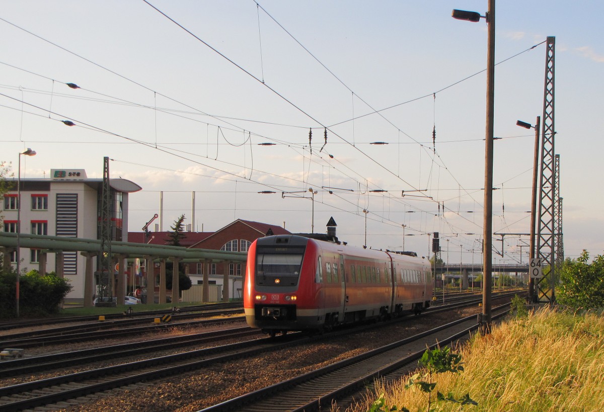 DB 612 146 als RB 16409 von Sömmerda nach Erfurt Hbf, am 09.07.2015 in Erfurt Ost.