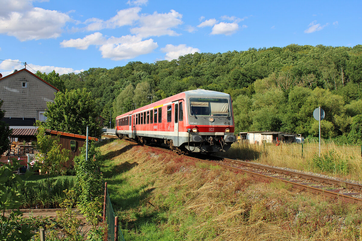 DB 628 441 verlässt Sulzbachtal in Richtung Kaiserslautern Hbf. (17.07.2023)