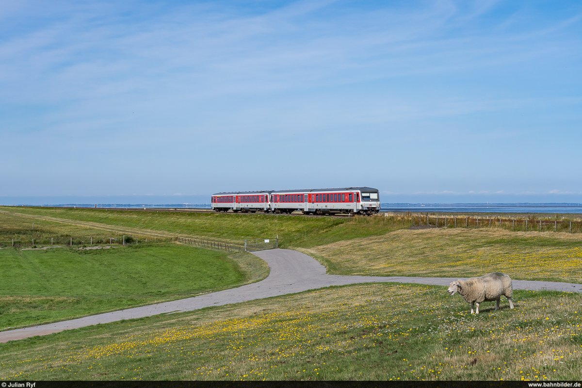 DB 628 512 / RE Westerland (Sylt) - Niebüll / Friedrich-Wilhelm-Lübke-Koog, 24. August 2021