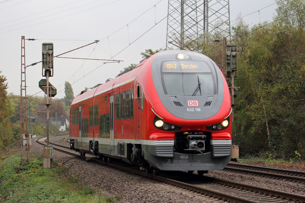 DB 632 116 als RB43 nach Dorsten in Gelsenkirchen-Bismarck 23.10.2018