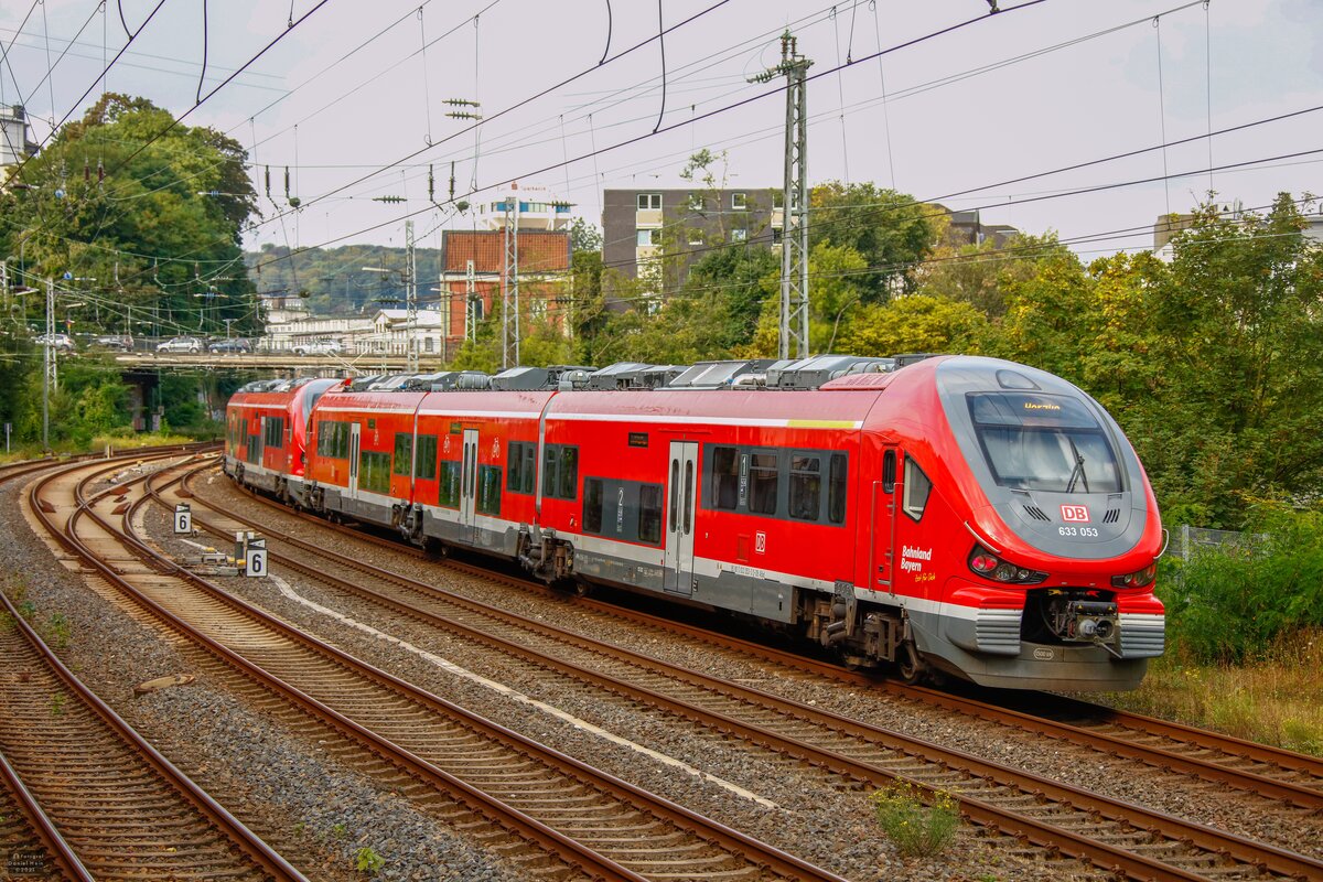 DB 633 053  Bahnland Bayern  in Wuppertal, September 2021.