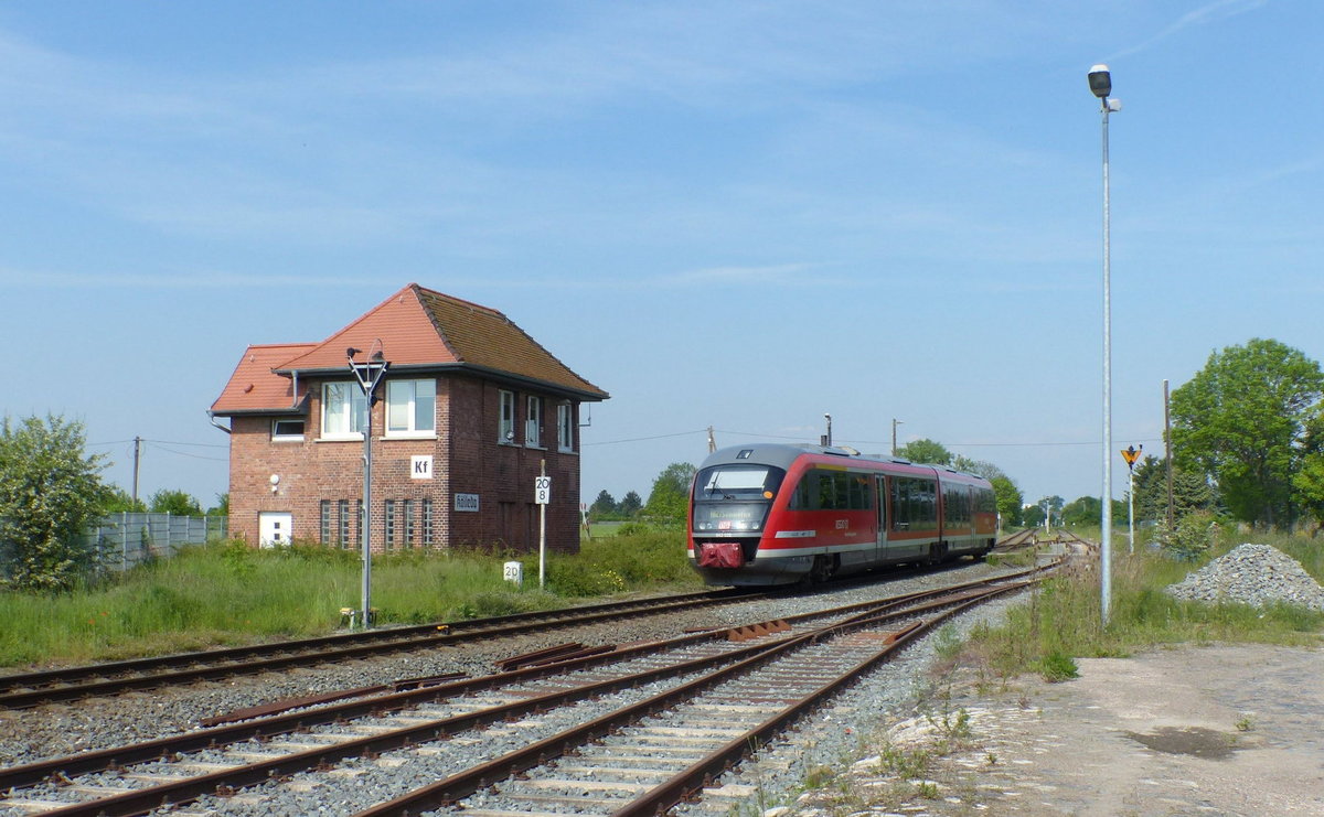DB 642 520 als RB 16082 von Großheringen nach Sömmerda, am 21.05.2017 in Kölleda.
