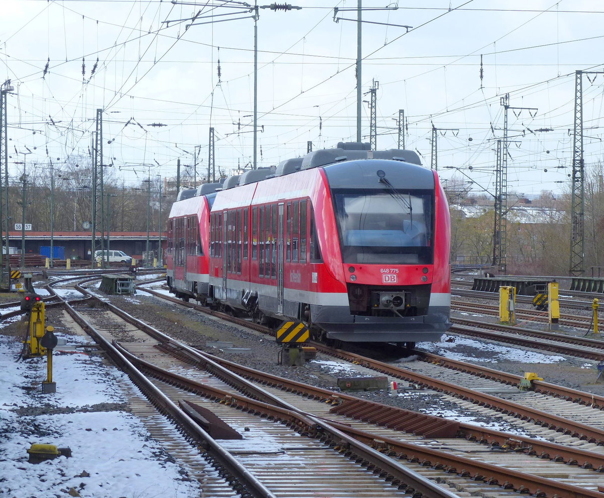 DB 648 775 am 06.04.2021 beim pausieren in Göttingen.