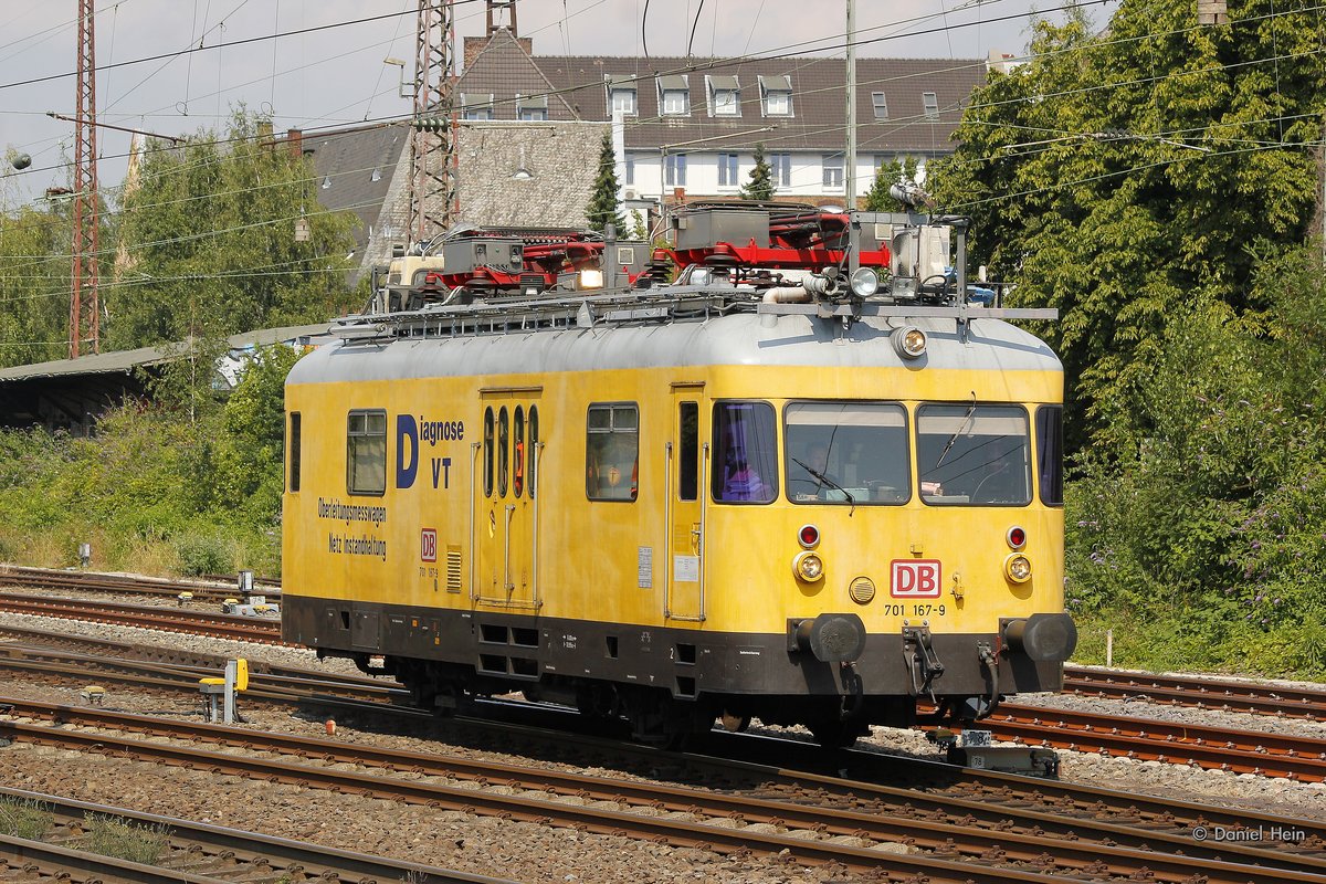 DB 701 167-9 Diagnose VT Oberleitungsmesswagen Netz Instandhaltung in D�sseldorf Rath, Juli 2016.