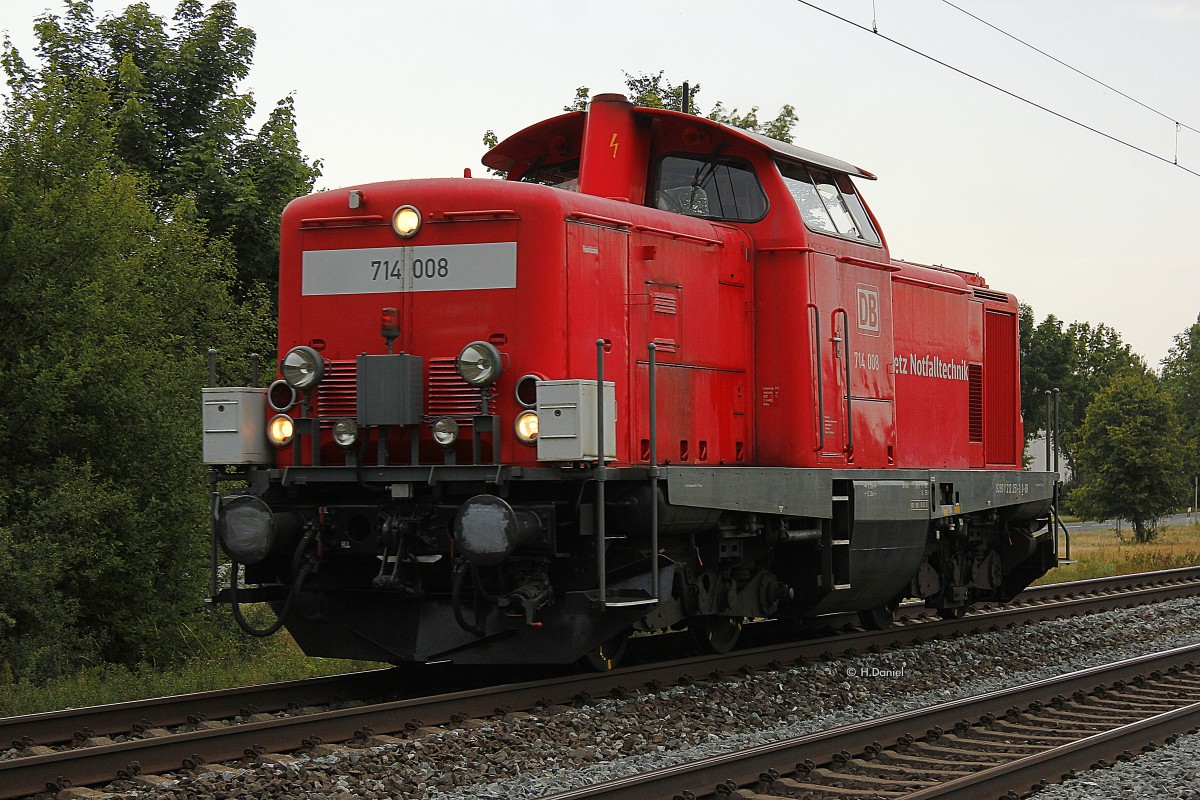 DB 714 008 in Th�ngersheim, Juli 2015.