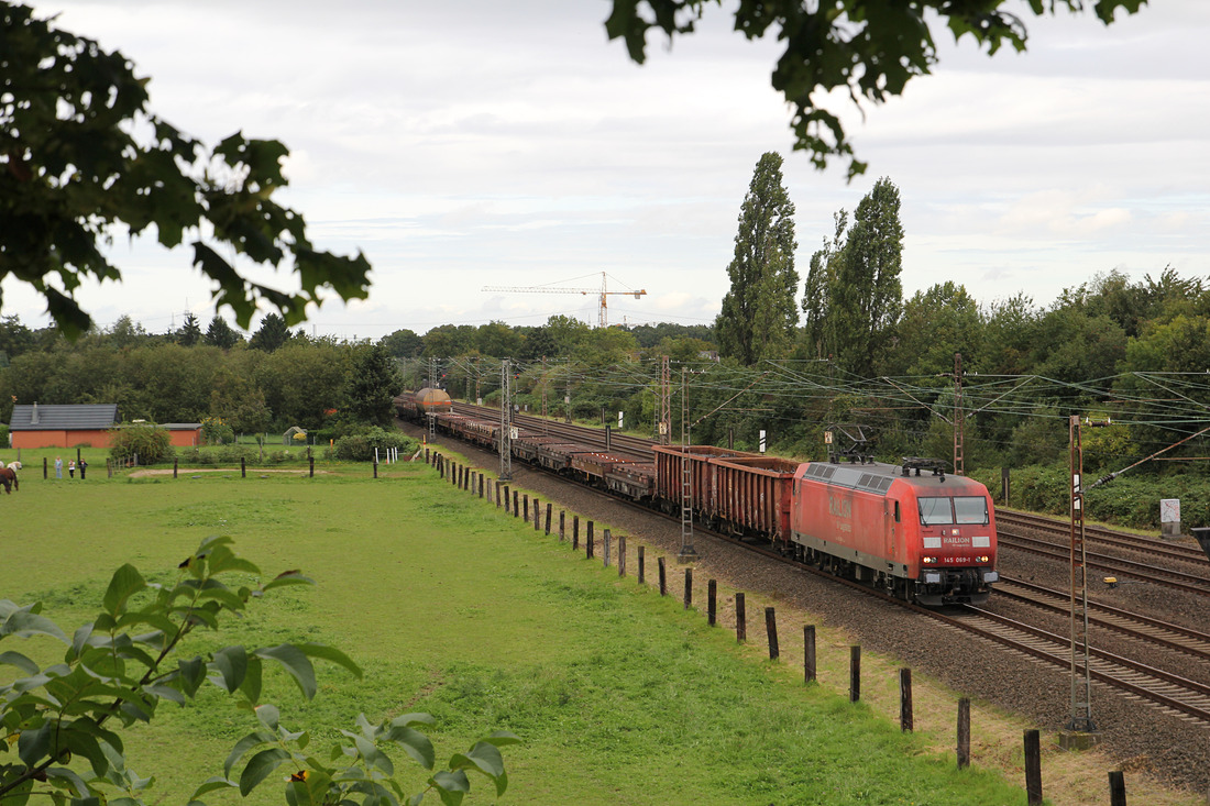 DB Cargo 145 069 mit EK 54533  Düsseldorf-Reisholz - Gremberg // Langenfeld // 14. November 2014
